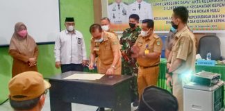 Beri Kemudahan Masyarakat Dalam Pengurusan Akta Kelahiran, Kadisdukcapil Rohul Resmikan LALADAKTA