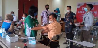 817 Orang Divaksinasi Dosis 2, Kerjasama Antara OJK Dengan BRI Ujung Batu