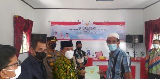 Bupati Rohul Salurkan Sertifikat Tanah Gratis Bagi Masyarakat Desa Mahato