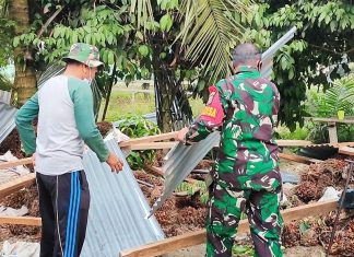 Angin Puting Beliung Kembali Terjang Desa Serombou Indah, Atap Sekolah dan Rumah Warga Beterbangan