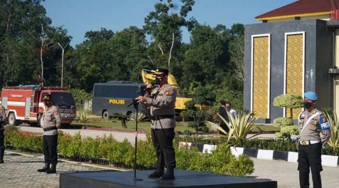 Kapolres Rohul Pimpin Apel Kesiapsiagaan Menghadapi Karhutla