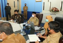 Ikuti Monev, Wabup Mengaku Pemkab Rohul Komit Laksanakan 8 Area Fokus Koordinasi Pencegahan Korupsi Terintegrasi