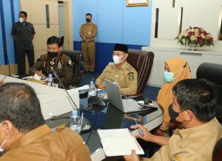 Ikuti Monev, Wabup Mengaku Pemkab Rohul Komit Laksanakan 8 Area Fokus Koordinasi Pencegahan Korupsi Terintegrasi