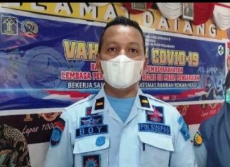 616 WBP Lapas Pasir Pengaraian Telah Divaksinasi COVID-19