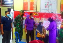 Koramil 02 Rambah Kembali Gelar Vaksinasi Massal, Kapten Taufik : Antusias Masyarakat Tinggi