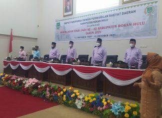 DPRD Rohul Gelar Rapat Paripurna Peringatan Hari Jadi Rokan Hulu ke 22 Tahun