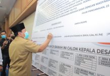 Gelar Deklarasi Damai Pilkades Rohul, Bupati Sukiman Pesankan Calon Kades Untuk Siap Menang dan Kalah