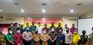 Kesbangpol Rohul Gelar Sosialisasi Bela Negara Bagi OKP