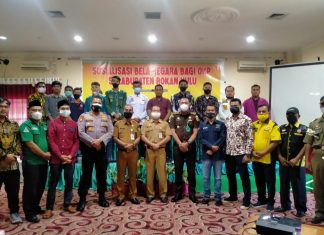 Kesbangpol Rohul Gelar Sosialisasi Bela Negara Bagi OKP