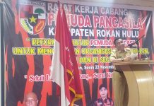 Buka Rakercab MPC PP Rohul, Ruslan : Pemuda Pancasila Sebagai Pemersatu Bangsa