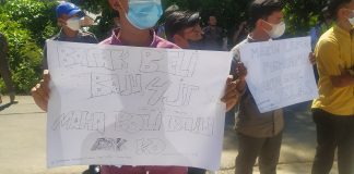 Sambangi DPRD Rohul, Mahasiswa Kecewa Anggota Dewan Buat Baju Dinas Ditengah Pandemi