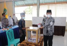 Bupati dan Wabup Rohul Tinjau Pelaksanaan Pilkades Serentak