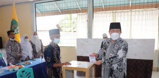 Bupati dan Wabup Rohul Tinjau Pelaksanaan Pilkades Serentak