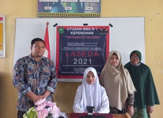 Membanggakan, Siswa SMAN 1 Kepenuhan Raih Juara 3 Lomba LASEDA 2021