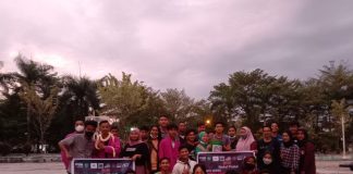 Gabungan Organisasi di Rohul Turun ke Jalan, Galang Dana Bantu Korban Erupsi Gunung Semeru
