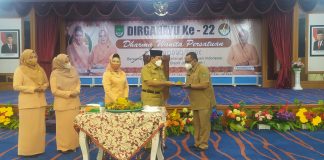 Puncak HUT DWP, H Sukiman Ajak DWP Rohul Bersama-Sama Majukan Perekonomian