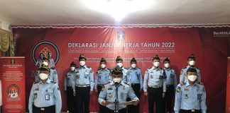Lapas Pasir Pengaraian Ikuti Deklarasi Janji Kinerja Tahun 2022