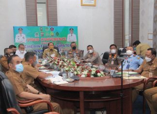 Rakor Penanganan Covid-19 Bersama Gubri, Bupati Sukiman : Lebih Memiliki Strategis