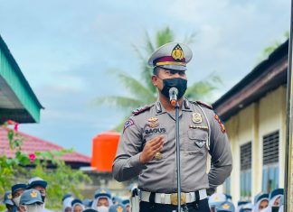 Melalui Police Goes to School, Kasat Lantas Polres Rohul Harap Siswa Lebih Patuh Berlalulintas