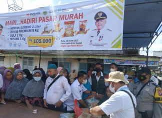 Minyak Goreng Langka, Pemerintah Kecamatan Kepenuhan Gelar Pasar Murah
