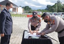 Kapolres Rohul Pimpin Sertijab 5 PJU dan Polsek