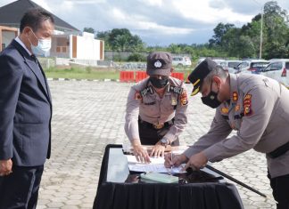 Kapolres Rohul Pimpin Sertijab 5 PJU dan Polsek