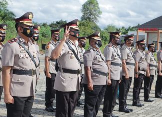 Gelar Sertijab, Berikut Data Pejabat Polres Rohul Dengan Penggantinya