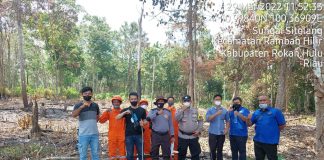 Gerak Cepat, Personil Polsek Rambah Hilir Cegah Karhutla