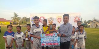 Tutup Turnamen U-12 Askab PSSI Rohul, SSB Puti Maifat Aliantan Raih Juara Satu