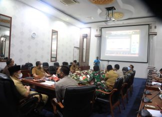 Wabup dan Forkopimda Rohul Ikuti Rakor Penanganan Karhutla Bersama Gubri