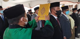 H Sukiman Lantik 103 Pejabat Eselon III dan IV di Lingkungan Pemkab Rohul