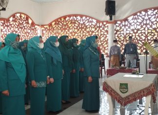Dalam Sehari, Bupati Lantik Pengurus TP PKK, GOW dan DWP se Kabupaten Rokan Hulu