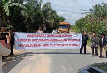 Ninik Mamak Kepenuhan Blokir Jalan, Tolak Perpanjangan HGU PT SJI Coy