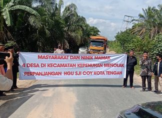 Ninik Mamak Kepenuhan Blokir Jalan, Tolak Perpanjangan HGU PT SJI Coy