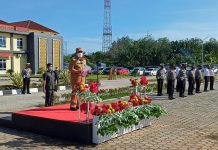 Bupati Sukiman Pimpin Apel Pasukan Patuh Lancang Kuning 2022