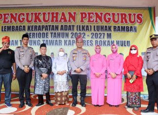 Pengurus LKA Luhak Rambah Dikukuhkan, Kapolres Rohul Turut Masuk Anak-Keponakan Suku Kuti
