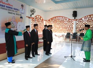 5 Pimpinan Baznas Rohul Resmi Dilantik dan Dikukuhkan