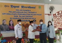 Sambangi Bupati Rohul, Kakanwil DJP Riau Koordinasikan Pelaksanaan Optimaliasi Pemungutan Pajak