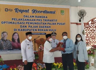 Sambangi Bupati Rohul, Kakanwil DJP Riau Koordinasikan Pelaksanaan Optimaliasi Pemungutan Pajak
