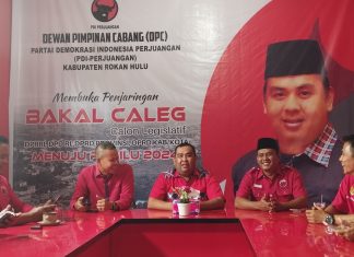 BUKA PENJARINGAN BACALON LEGISLATIF, DPC PDI Perjuangan Rohul “Tak Pandang Bulu”