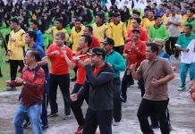 SEMANGATNYA WABUP SENAM BERSAMA MASYARAKAT KECAMATAN RAMBAH HILIR
