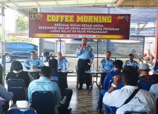 GELAR COFFE MORNING BERSAMA INSAN PERS, Kalapas Berkomitmen Bina Petugas dan WBP
