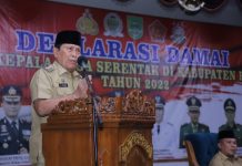 Bupati Sukiman Pimpin Deklarasi Damai Pilkades Serentak