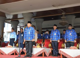 Bupati Sukiman Pimpin Upacara Peringatan Hari Bela Negara