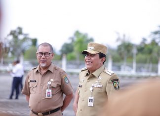Pimpin Apel Perdana di Awal tahun 2023, Bupati Rohul H.Sukiman Sidak kehadiran ASN