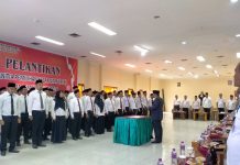 HADIRI PELANTIKAN PPK PEMILU, BUPATI SUKIMAN PESANKAN PPK JAGA DEMOKRASI