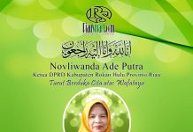 Istri Ketua LAMR Rohul Meninggal Dunia, Ketua DPRD Rohul : Kita Semua Ikut Berduka