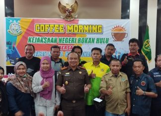 Kejari Rohul Gelar Coffee Morning Bersama Insan Pers