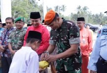 Wabup Dampingi Batalyon Komando 462 Paskhas TNI AU Pekanbaru Kunker ke Rohul