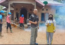 Cegah Penyebaran DBD, PT SAI Fogging di Sekitaran Rumah Warga
